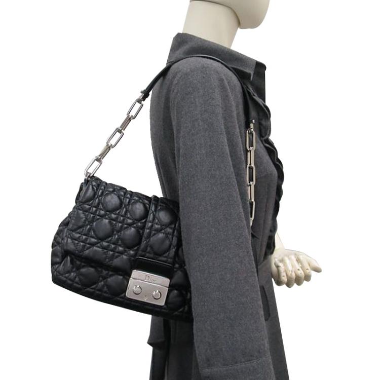 Medium Lady Dior Black Cannage Lambskin Bag with SHW  Bag Religion