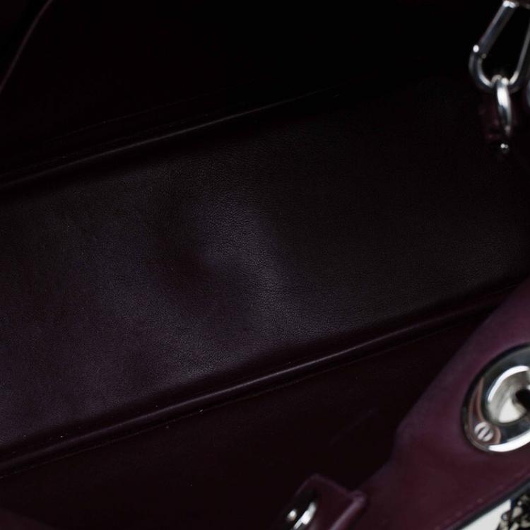 Pre Owned Dior Tri Color Leather Medium Diorissimo Shopper Tote