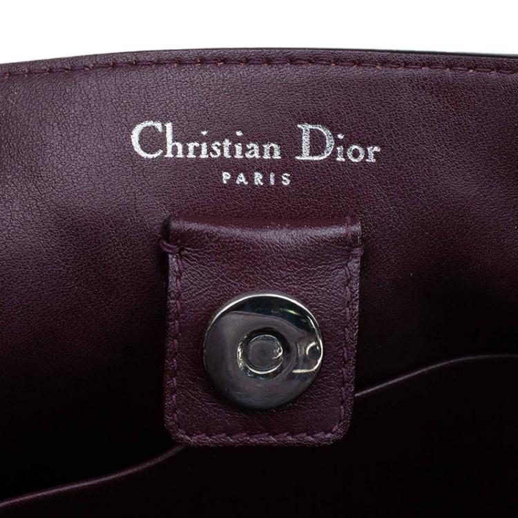 Pre Owned Dior Tri Color Leather Medium Diorissimo Shopper Tote