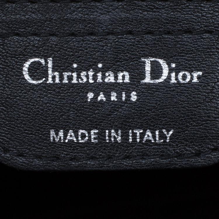 Pre Owned Dior Black Leather Karenina Frame Tote