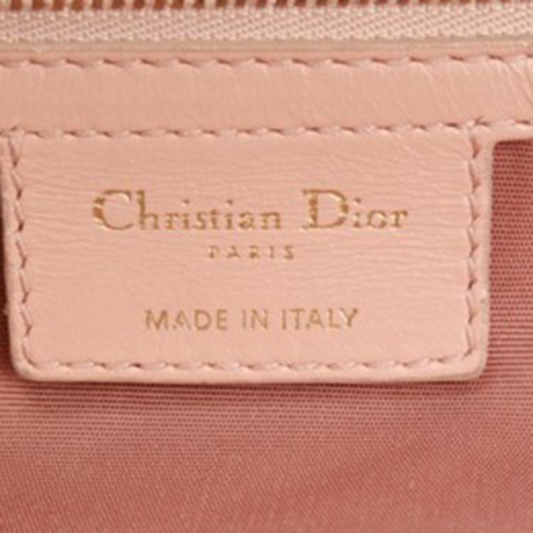 Pre Owned Dior Pink Coated Canvas Panarea Shopper Tote