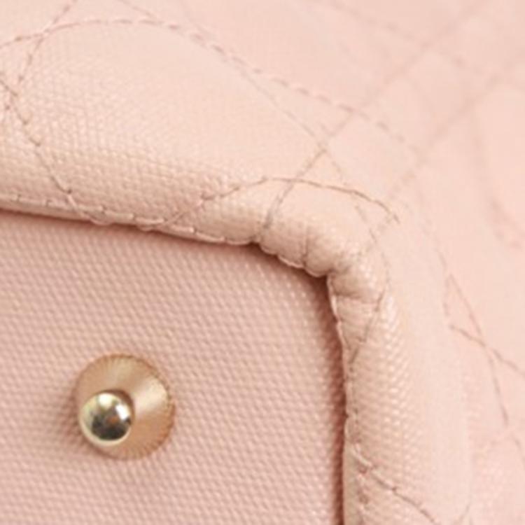 Pre Owned Dior Pink Coated Canvas Panarea Shopper Tote