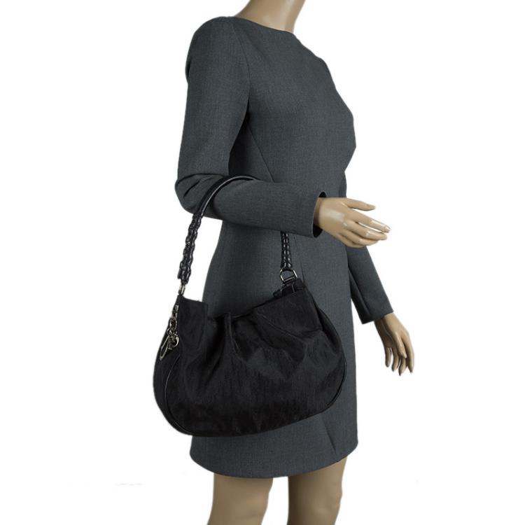 Pre Owned Dior Black Canvas Lovely Hobo