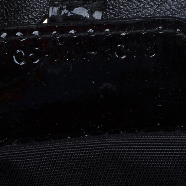 Pre Owned Dior Black Croc Embossed Patent Leather 61 Tote