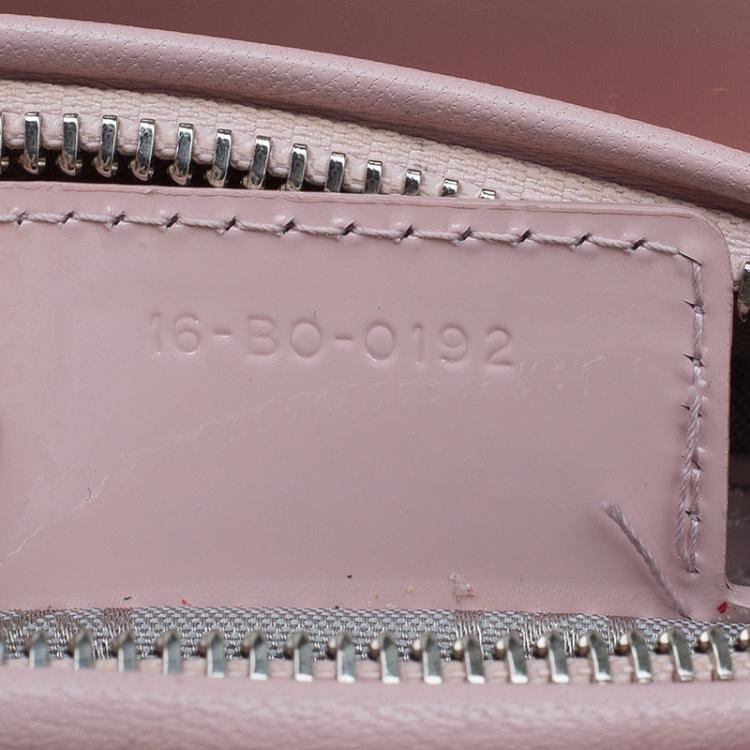 Pre Owned Dior Pink Patent Leather Medium Lady Dior Tote