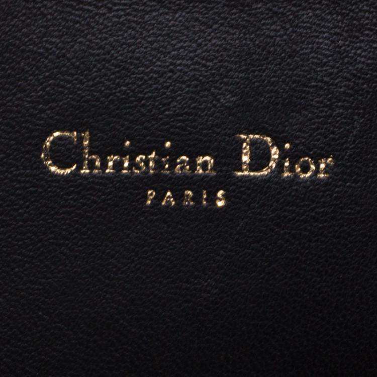 Pre Owned Dior Black Leather Miss Dior Mini Chain Pouch