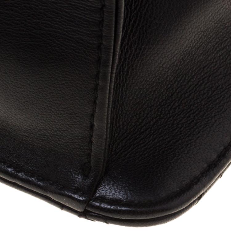 Pre Owned Dior Black Leather Miss Dior Mini Chain Pouch