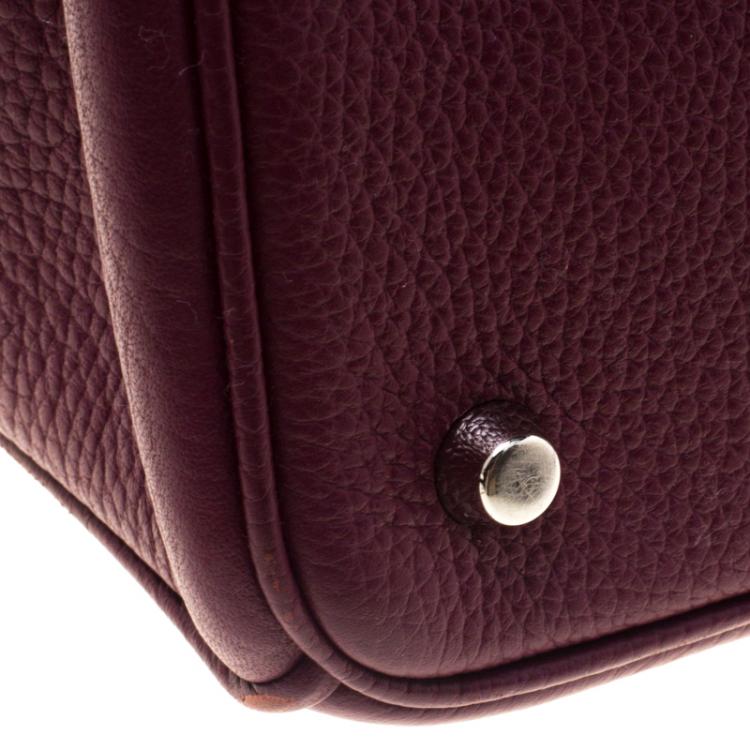 Pre Owned Dior Burgundy Pebbled Leather Large Diorissimo Shopper Tote