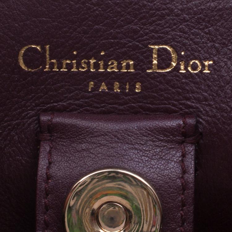 Pre Owned Dior Red Pebbled Leather Medium Diorissimo Shopper Tote