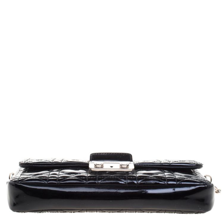 Pre Owned Dior Black Patent Leather Miss Dior Promenade Pouch
