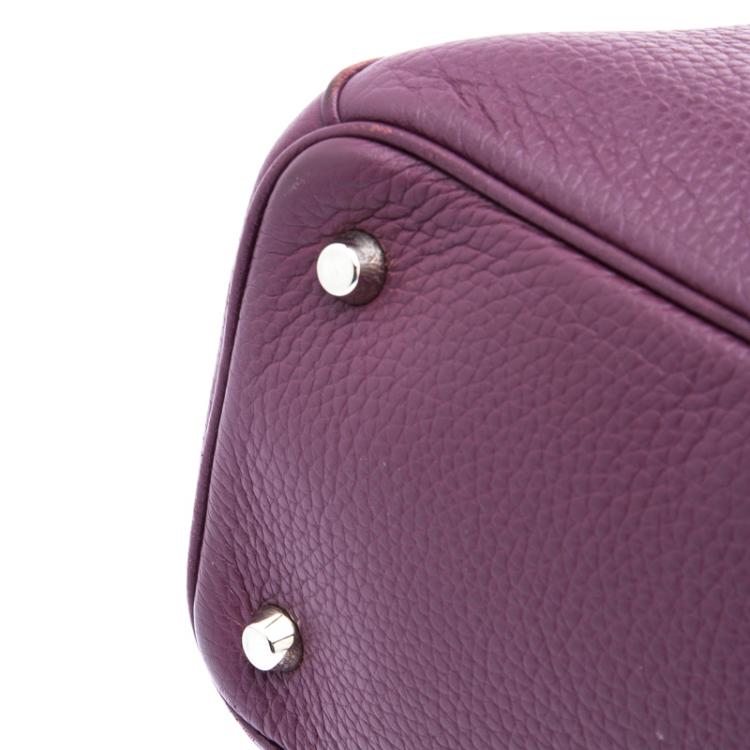 Pre Owned Dior Burgundy Leather Large Diorissimo Shopper Tote