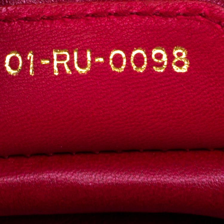 Pre Owned Dior Red Cannage Leather Hobo