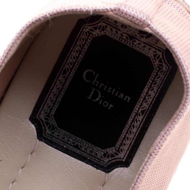 Pre Owned Dior Two Tone Crystal Embellished Fabric Riviera Espadrilles Size 38