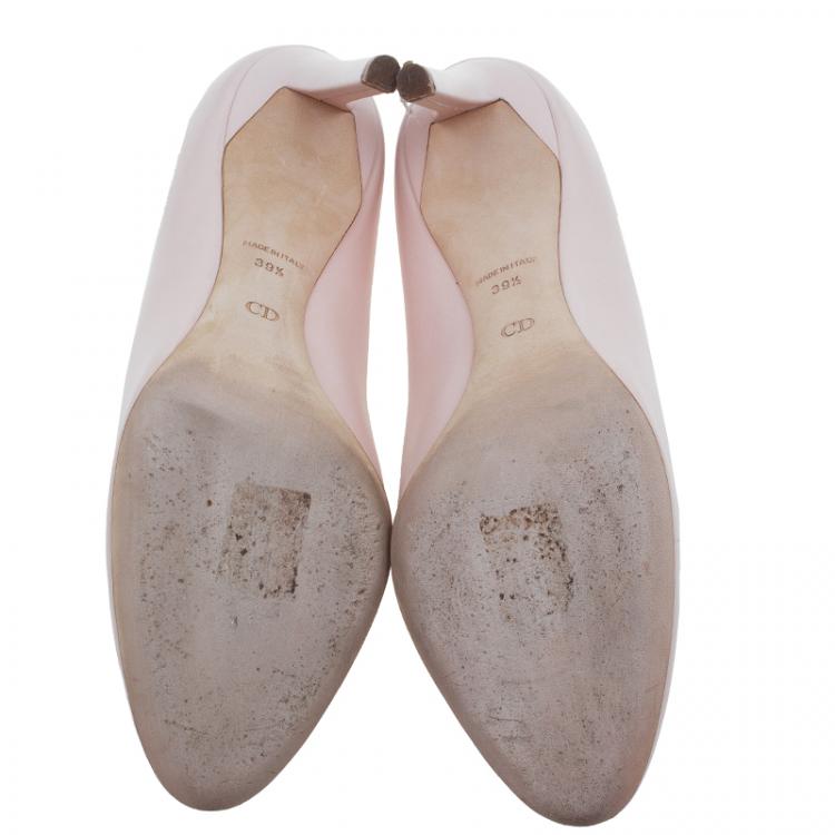 Pre Owned Dior Blush Pink Leather Sublime Pumps Size 39.5