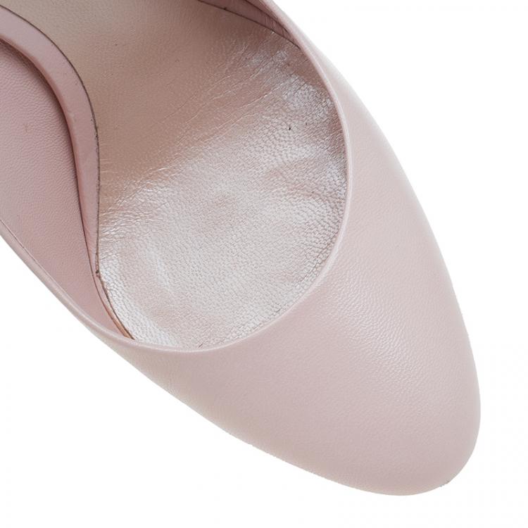 Pre Owned Dior Blush Pink Leather Sublime Pumps Size 39.5