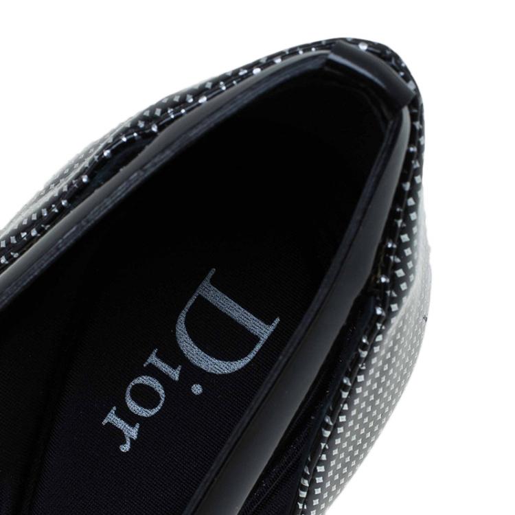 Pre Owned Dior Black Patent Cutout Pointed Toe Pumps Size 39