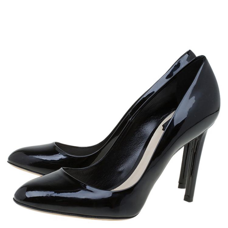 Pre Owned Dior Black Patent Sublime Pumps Size 38.5