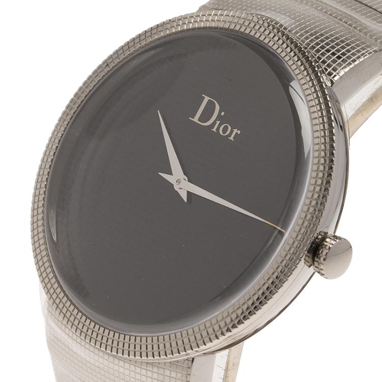 Pre Owned Dior Black Stainless Steel La D De Dior Women's Wristwatch 33MM