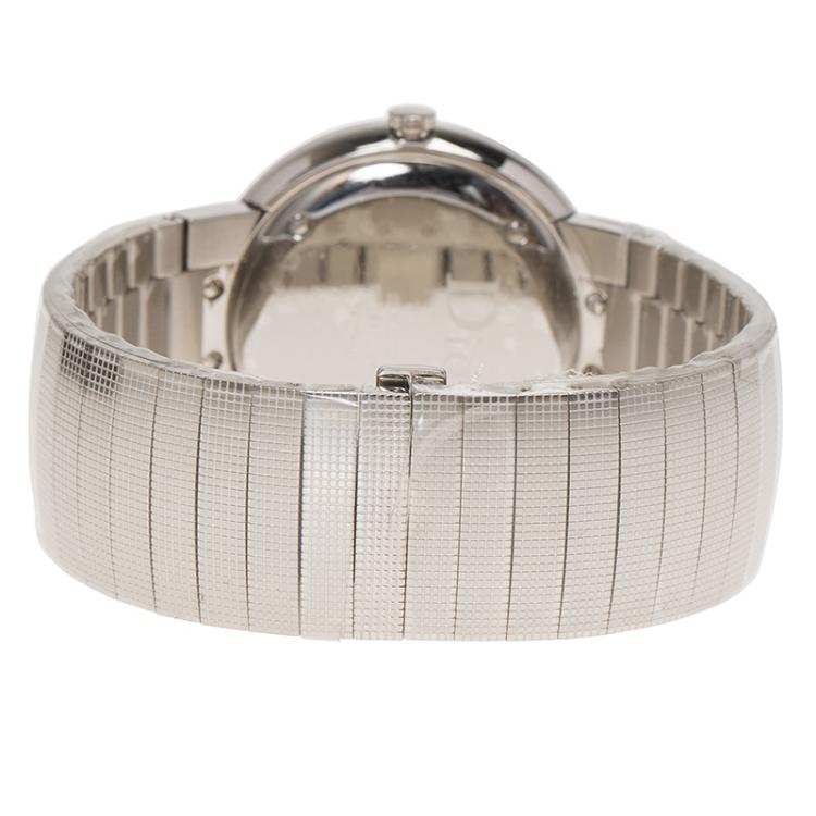 Pre Owned Dior Black Stainless Steel La D De Dior Women's Wristwatch 33MM