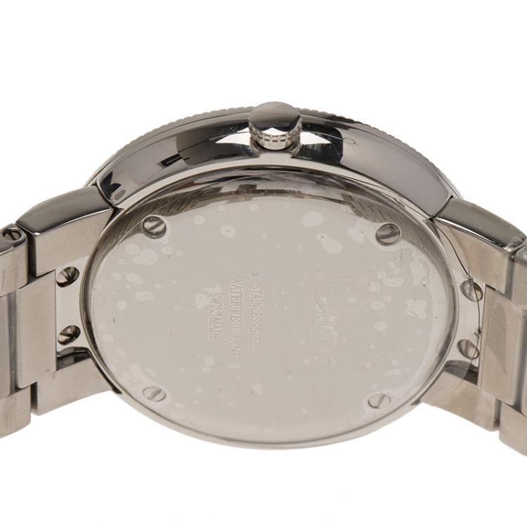 Pre Owned Dior Black Stainless Steel La D De Dior Women's Wristwatch 33MM