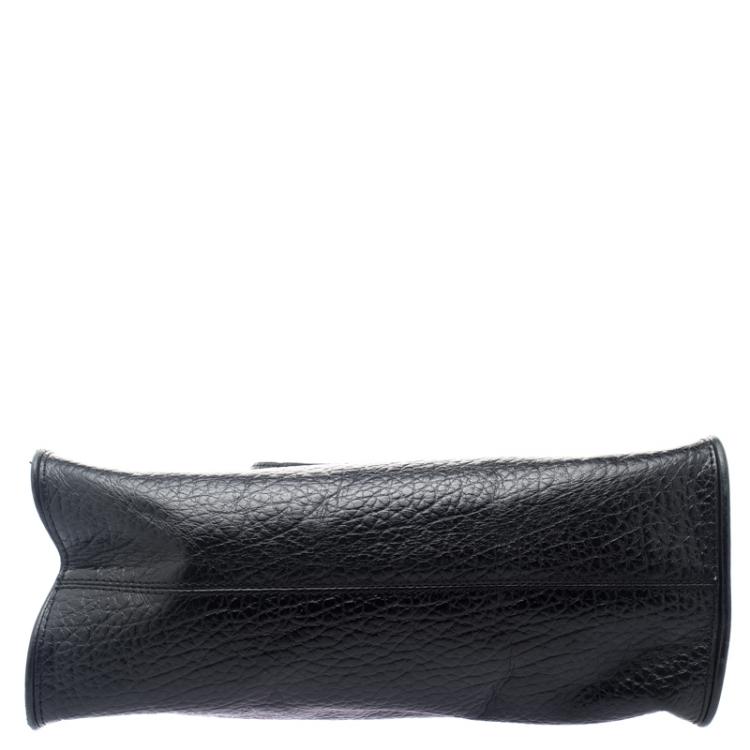 مملوكة مسبقًا DKNY Black Grain Leather Beekman French Tote