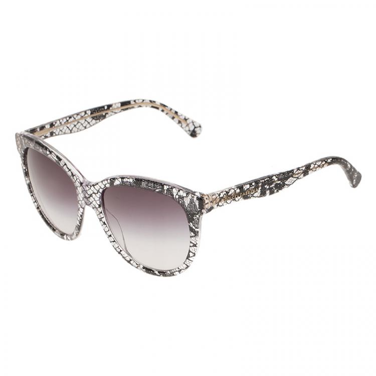 Pre Owned Dolce and Gabbana Grey Lace DG4149 Sunglasses 