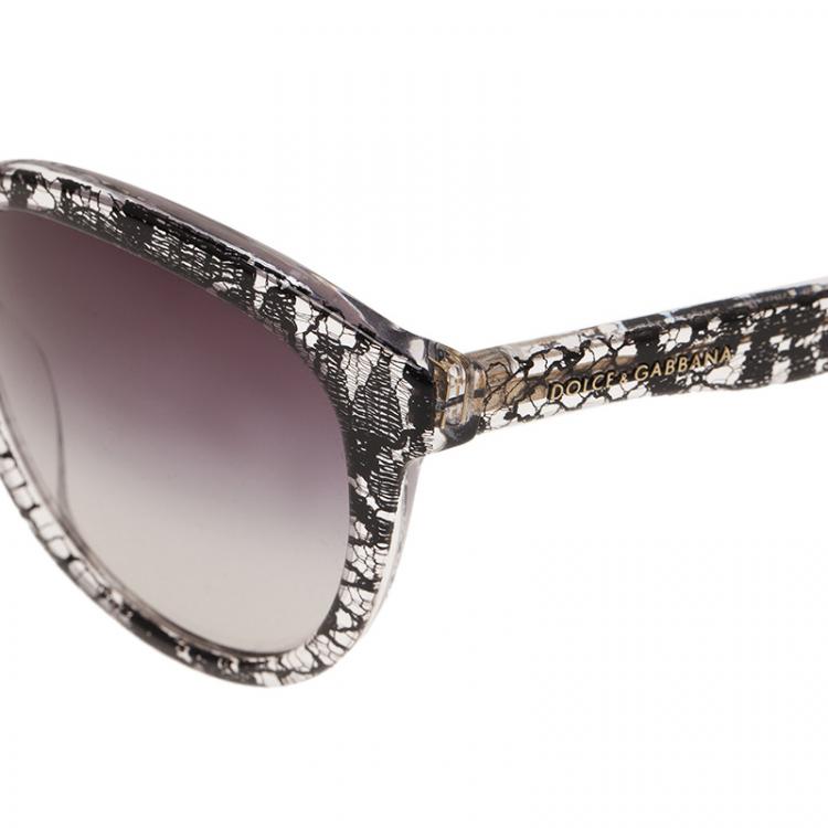 Pre Owned Dolce and Gabbana Grey Lace DG4149 Sunglasses 