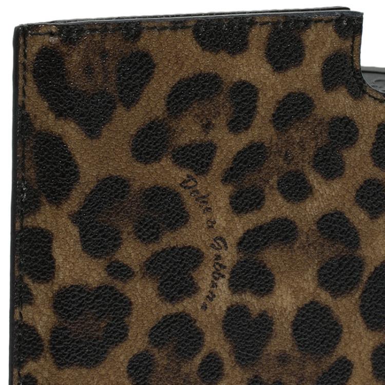 Pre Owned Dolce and Gabbana Leopard Print iPad Case