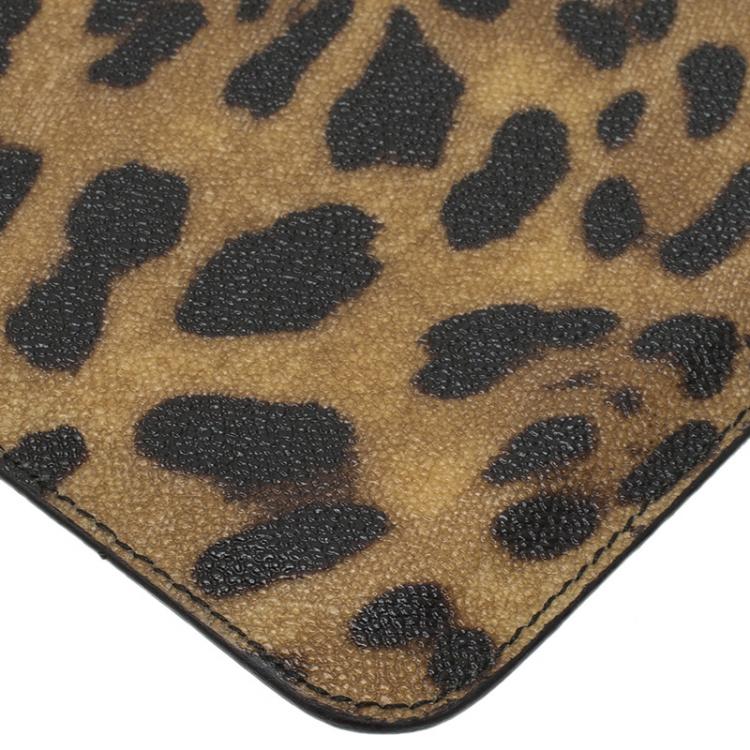 Pre Owned Dolce and Gabbana Leopard Print iPad Case