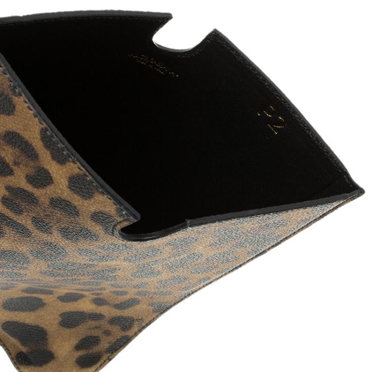 Pre Owned Dolce and Gabbana Leopard Print iPad Case