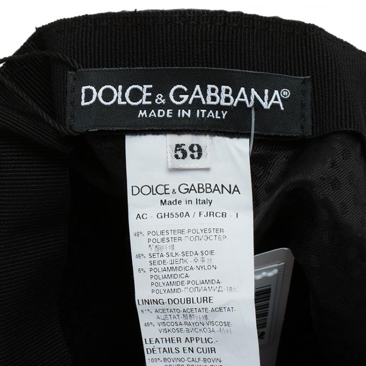 Dolce And Gabbana Black Floral Baroque Baseball Cap Size 59 Dolce Gabbana Tlc