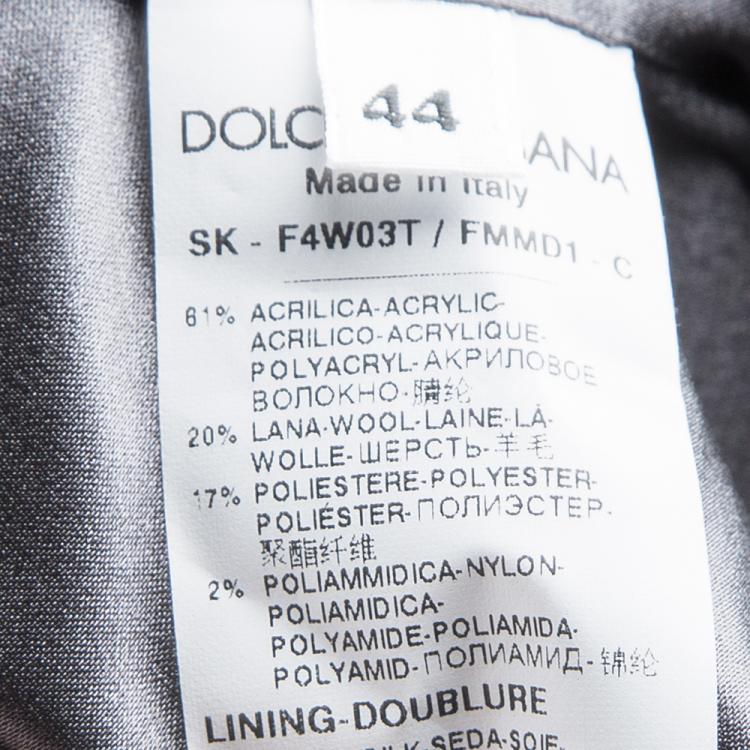 Pre Owned Dolce and Gabbana Multicolor Tweed Peplum Skirt M