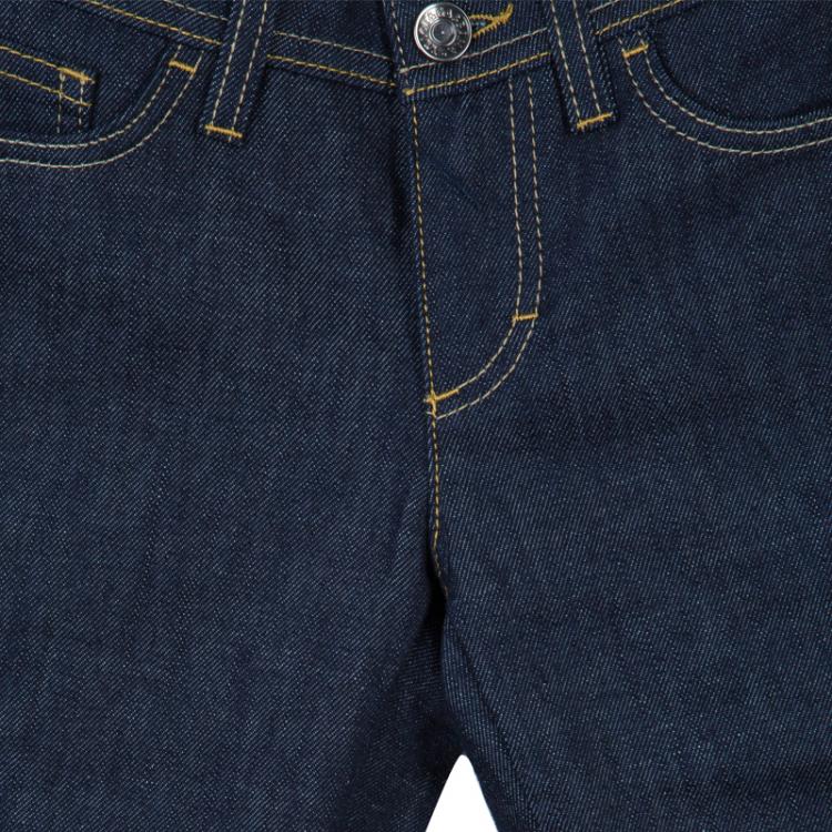 Pre Owned Dolce and Gabbana Indigo Denim Zip Detail Pretty Skinny Jeans XS