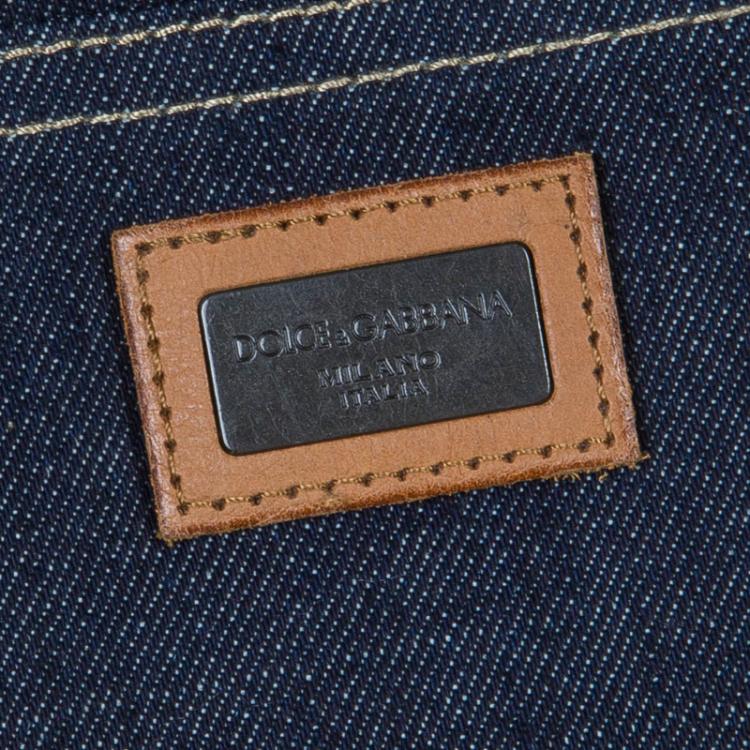 Pre Owned Dolce and Gabbana Indigo Denim Zip Detail Pretty Skinny Jeans XS