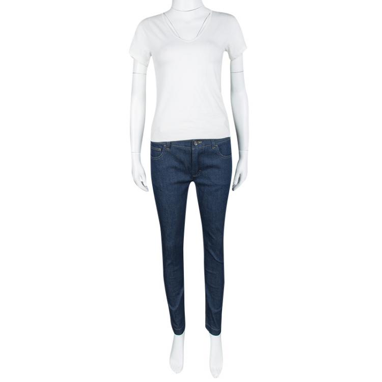 Pre Owned Dolce and Gabbana Indigo Tapered Denim Jeans S