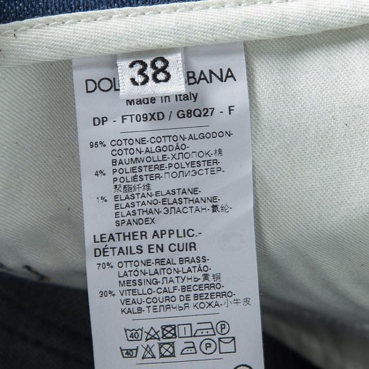 Pre Owned Dolce and Gabbana Indigo Tapered Denim Jeans S