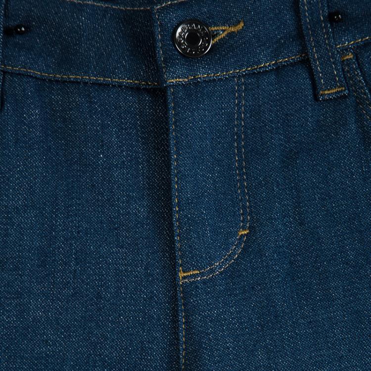 Pre Owned Dolce and Gabbana Indigo Denim Tapered Pretty Jeans XS