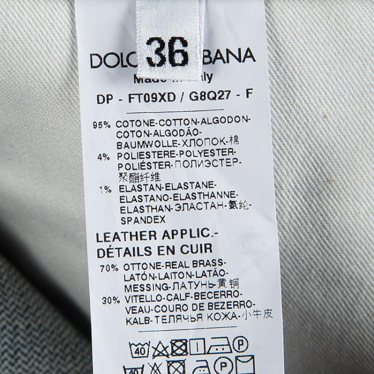 Pre Owned Dolce and Gabbana Indigo Denim Tapered Pretty Jeans XS