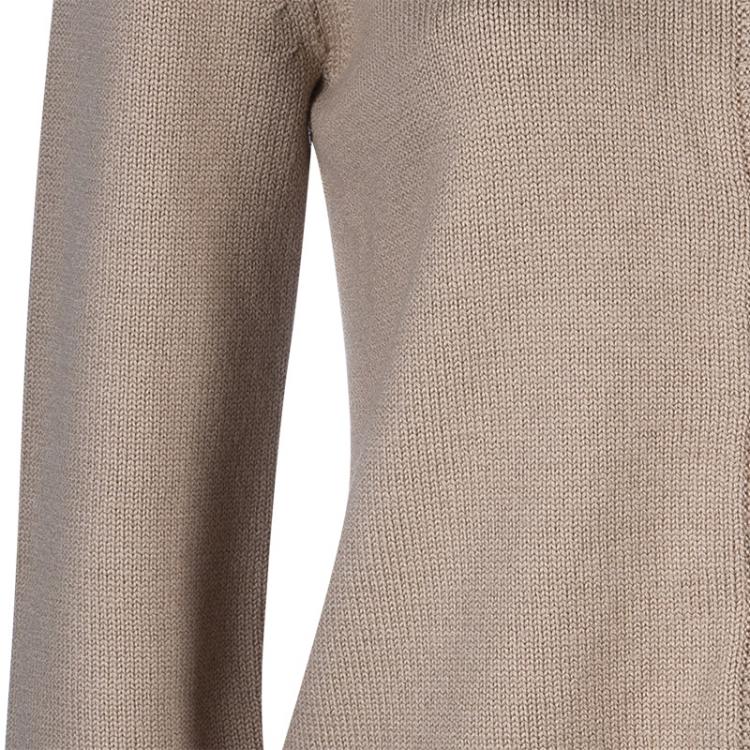Pre Owned Dolce and Gabbana Beige Lace Detail Cardigan M