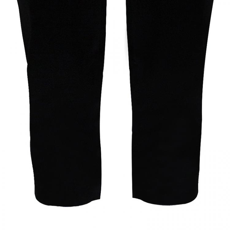 Pre Owned Dolce and Gabbana Black Satin Trousers M