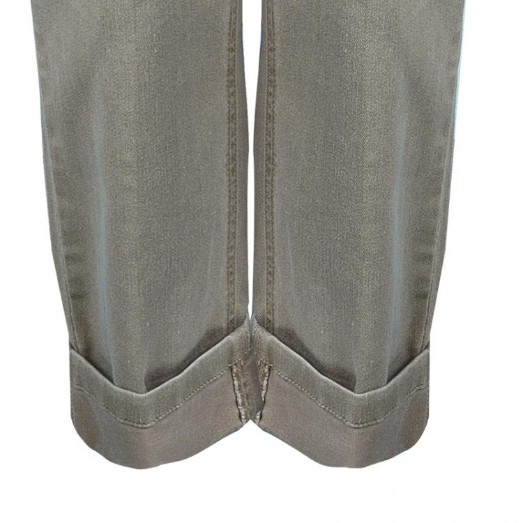 Pre Owned Dolce and Gabbana Beige Denim Marilyn Fit Jeans M