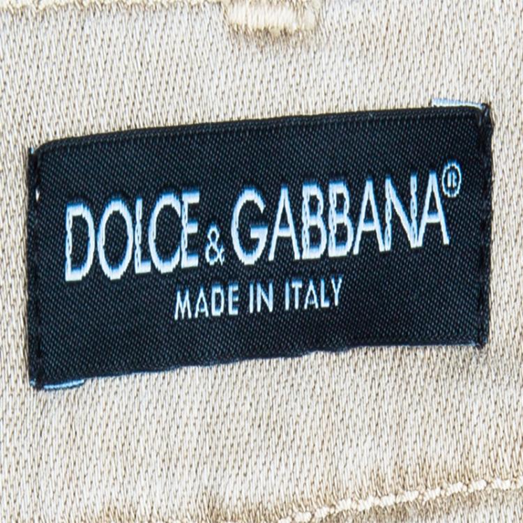 Pre Owned Dolce and Gabbana Beige Denim Marilyn Fit Jeans M