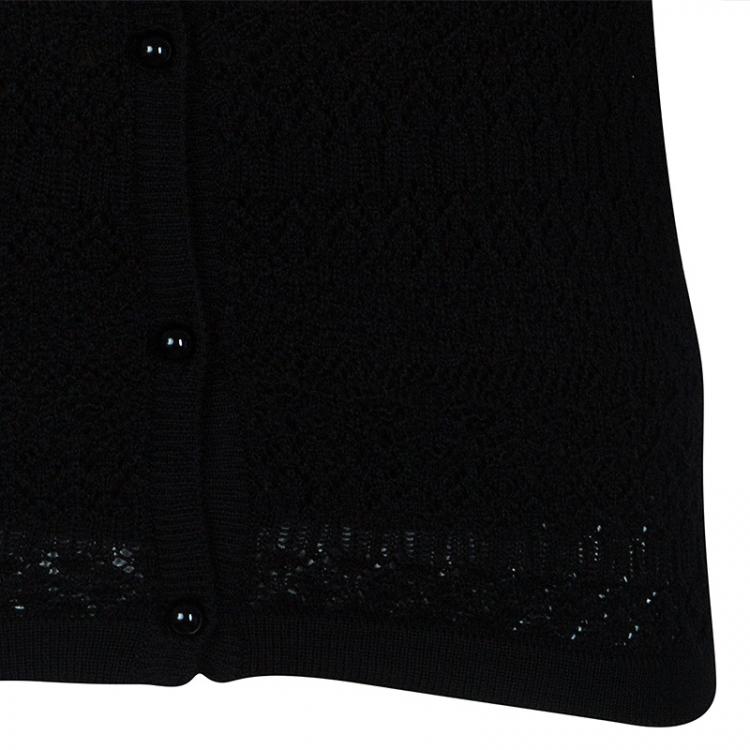 Pre Owned Dolce And Gabbana Black Knit Cardigan S