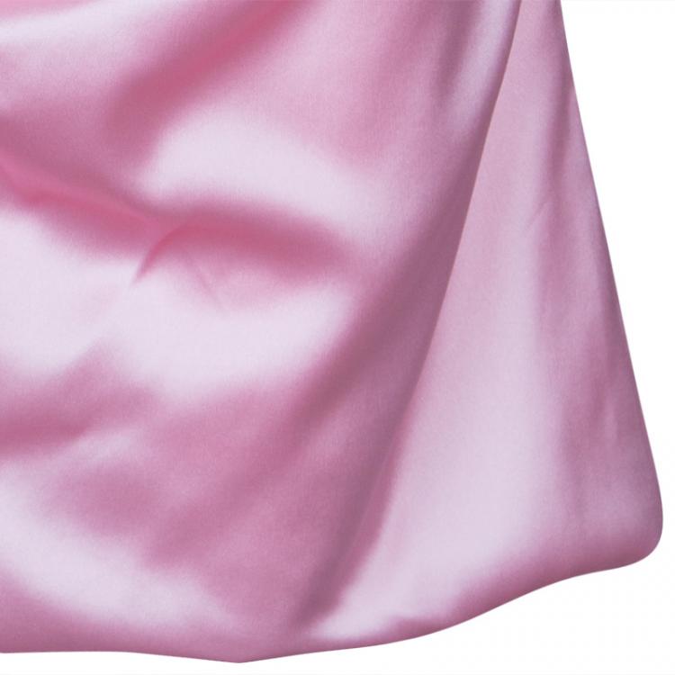 Pre Owned Dolce & Gabbana Pink Strapless Gathered Dress L