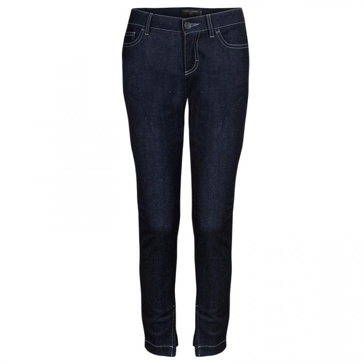 Pre Owned Dolce and Gabbana Blue Pretty Jeans S