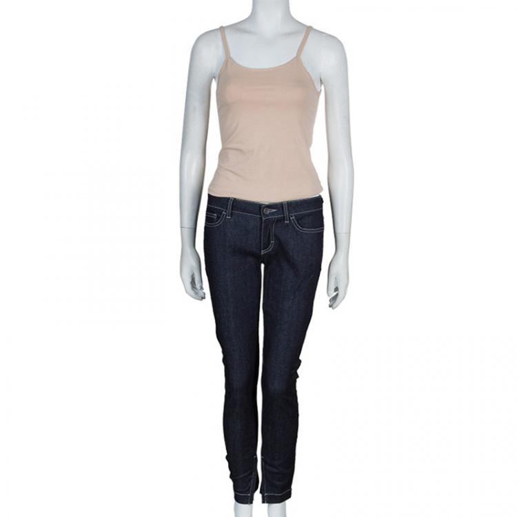 Pre Owned Dolce and Gabbana Blue Pretty Jeans S