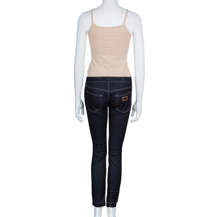 Pre Owned Dolce and Gabbana Blue Pretty Jeans S
