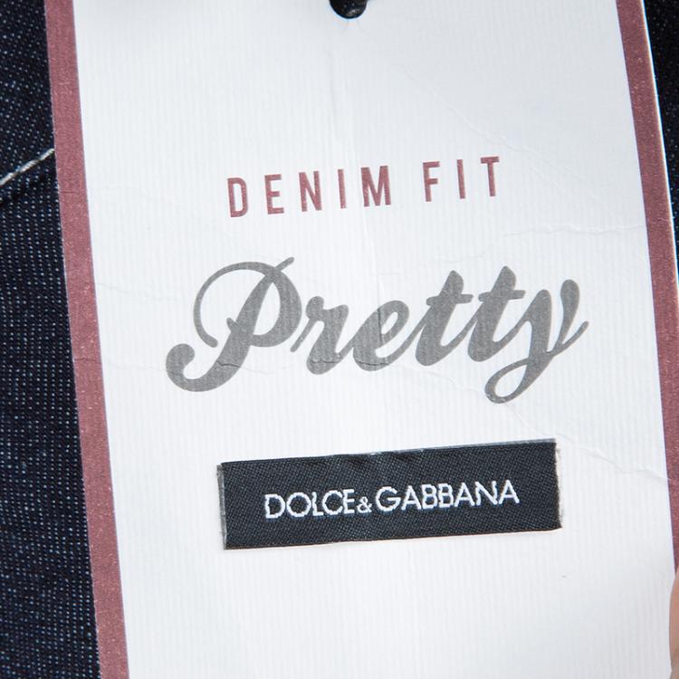 Pre Owned Dolce and Gabbana Blue Pretty Jeans S