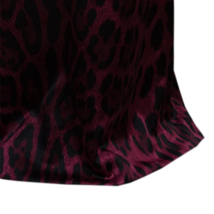 Pre Owned Dolce and Gabbana Purple Leopard Print Maxi Skirt M