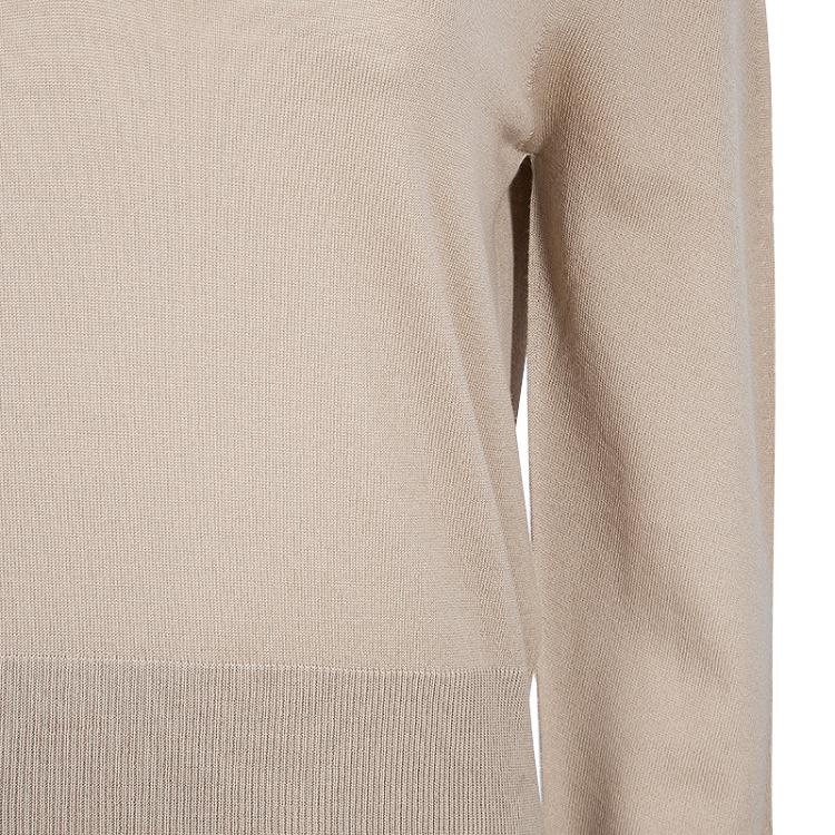 مملوكة مسبقًا Dolce and Gabbana Beige Long Sleeve Knit Top L
